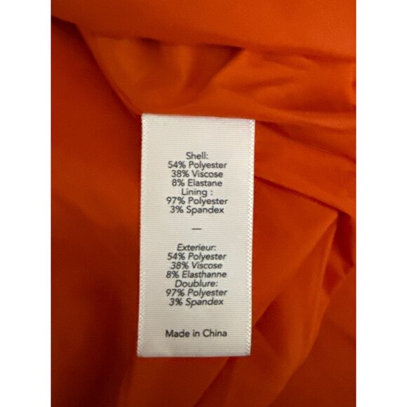 Elizabeth & James Orange Sleeveless Fit & Flare Dress Size 2 Polyester Viscose B - Picture 5 of 6